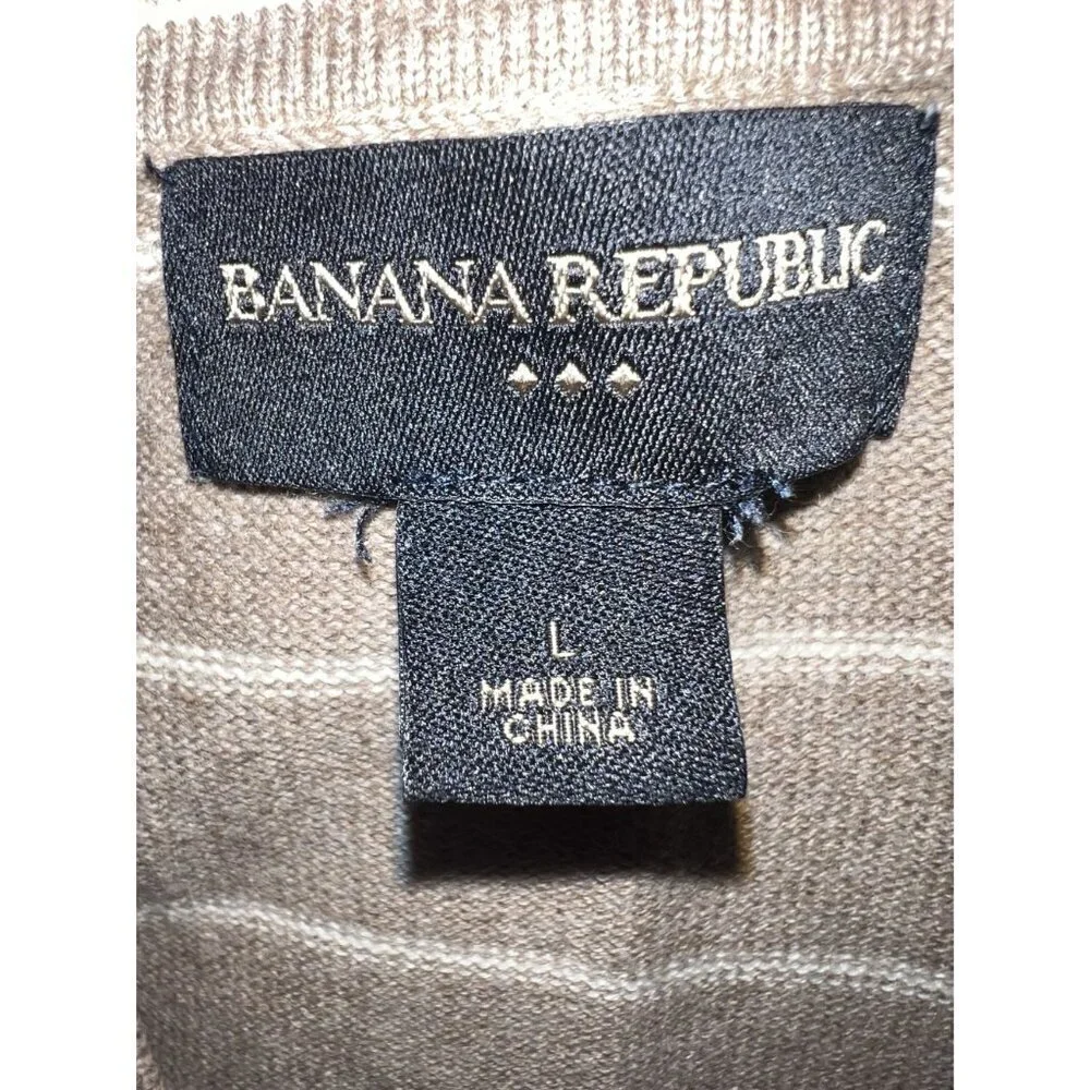 BANANA REPUBLIC MEN LONG SLEEVE SWEATER COTTON WORKATTIRE PREP LG